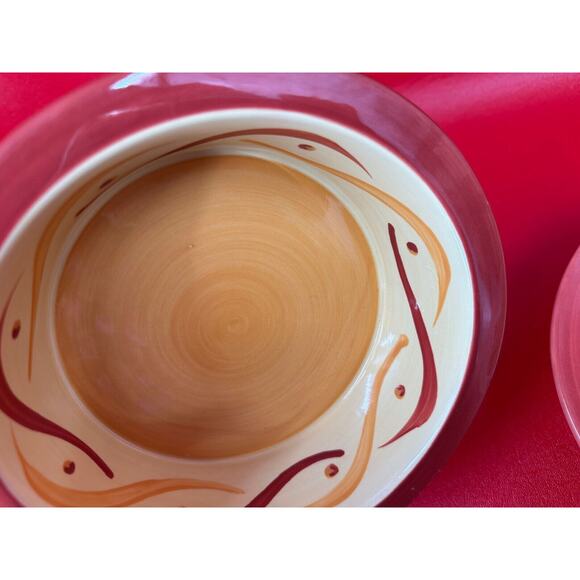 Gail Pittman Southern Living At Home Sienna Pet Bowls Set Of Two Retired HTF - Picture 11 of 11